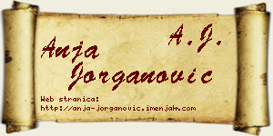 Anja Jorganović vizit kartica